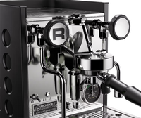 Rocket Appartamento Black espresso machine detail view.