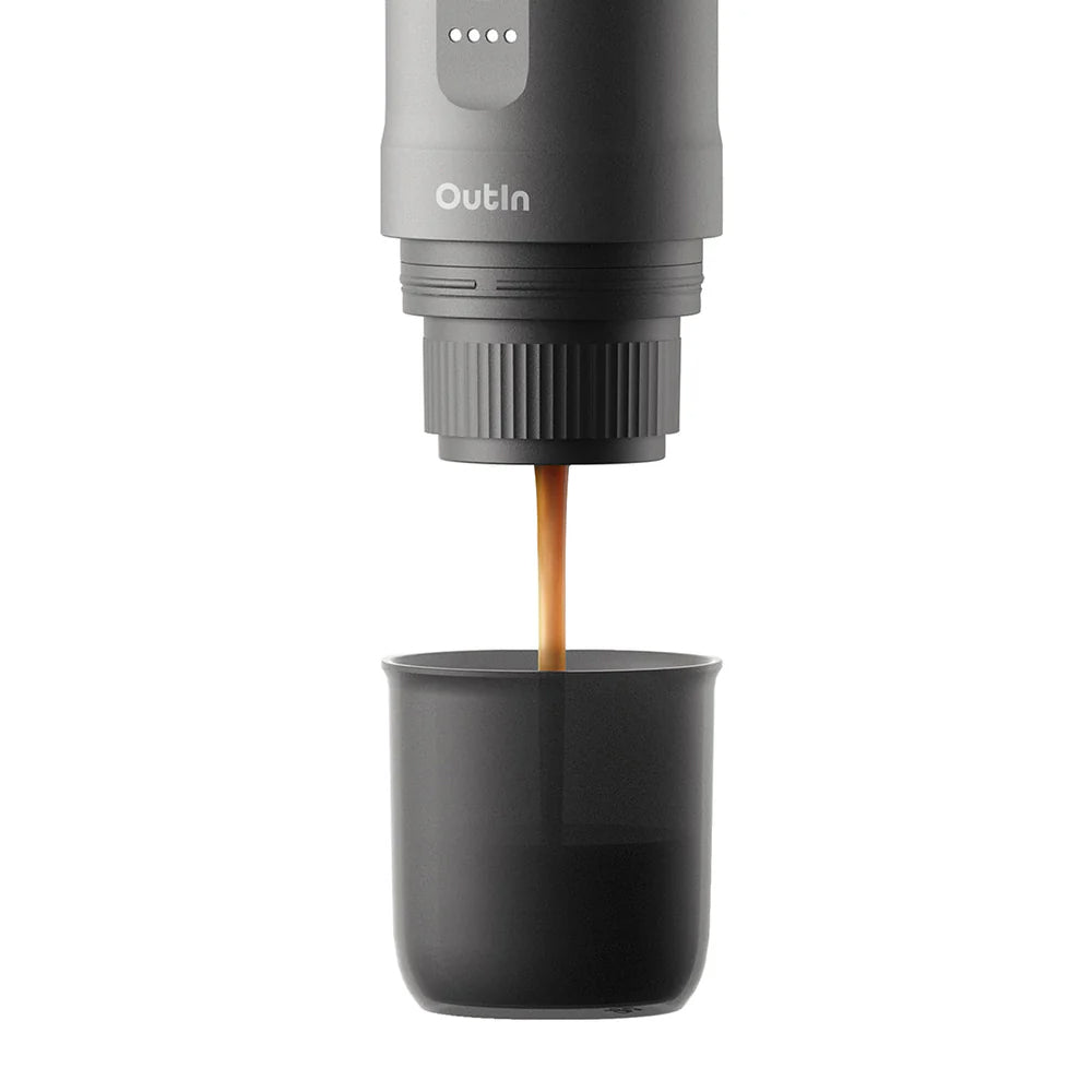 OutIn Traveler Nano Portable Espresso-Machine Gift Set (Space Grey)