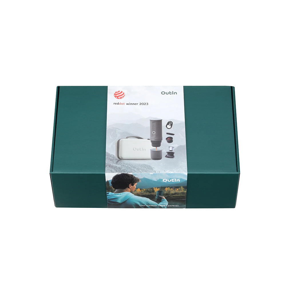 OutIn Traveler Nano Portable Espresso-Machine Gift Set (Space Grey)